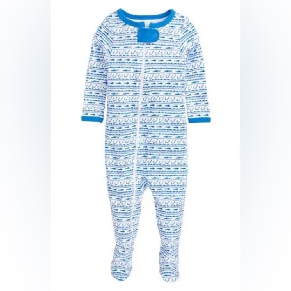 Vineyard Vines Fish Hook Waves Footed Onesie 
 3-6 month old outfit